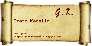 Gratz Katalin névjegykártya